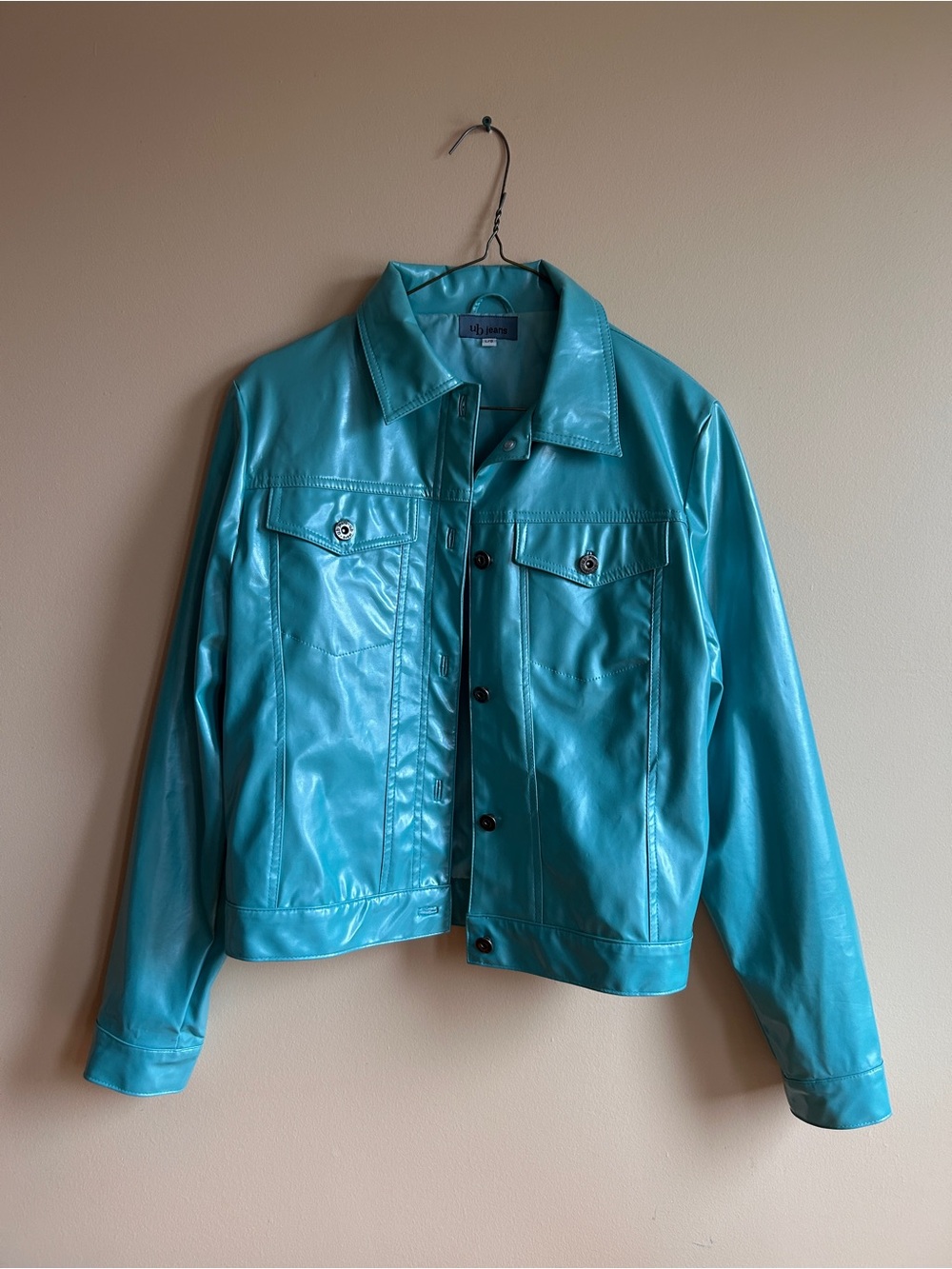 Y2K Teal Button-Front Jacket - M/L